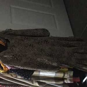 Anthropologie Leopard Print Midi Dress